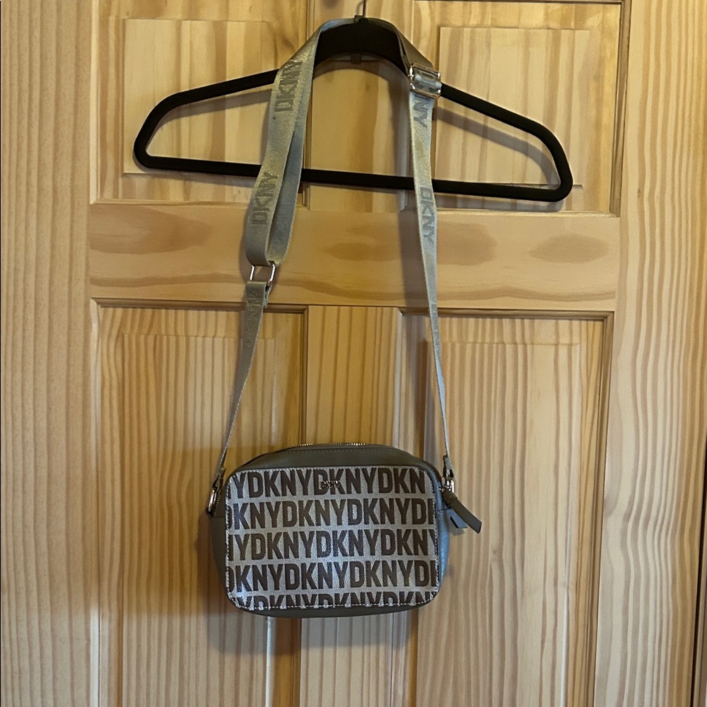 DKNY Gray Logo Shoulder Bag